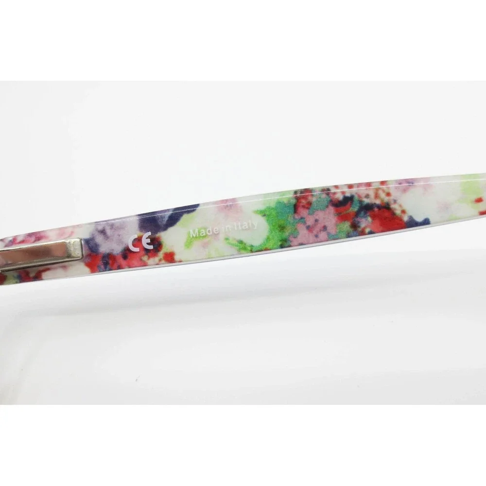 Escada VES 296 0AQ7 Burgundy Floral Cat Eye Eyeglasses Frames Italy 53-16-140